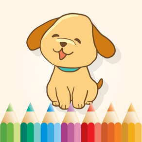 Livre à colorier des chiens pour les petits enfant