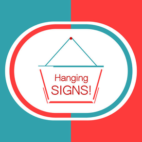 Hang a Sign! II (Turquoise/Brick Red)
