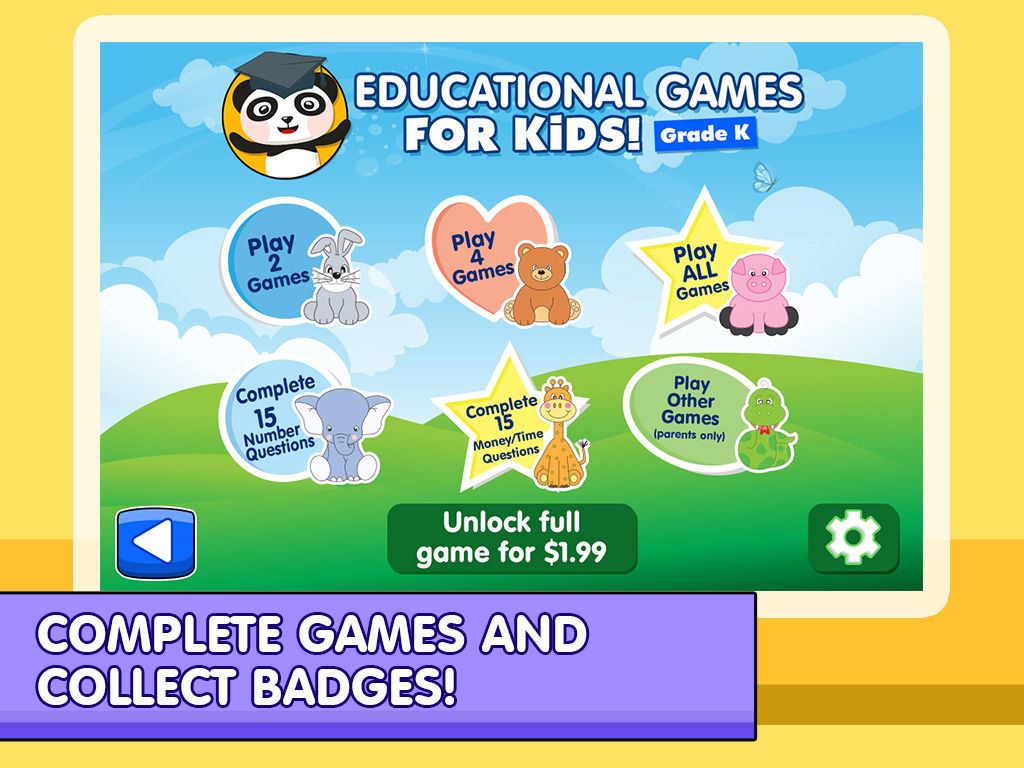 Educational Games for Kids - Learning Mini Games with Math, Time, Counting, Numbers, and Shapes poster