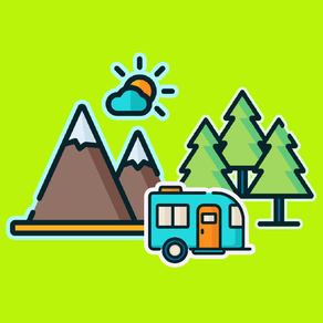 Outdoor Sports Camp Stickers