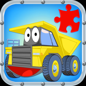 Trucks JigSaw Puzzles - Animated Fun Puzzles for Kids with Truck and Tractor Cartoons!