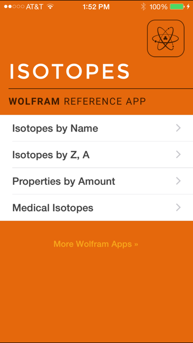 Wolfram Isotopes Reference App poster