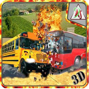 Autobús Campeonato Crash demolición de la escuela - Derby simulador de carreras