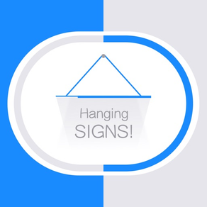 Hang a Sign! (Bright Blue/Light Gray)
