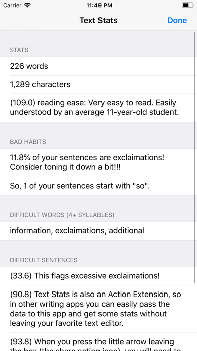 Text Stats poster