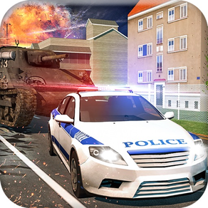 警察の攻撃タンク射撃ゲーム