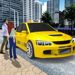 moderna de táxi da cidade de condução 3D sim : unidade final