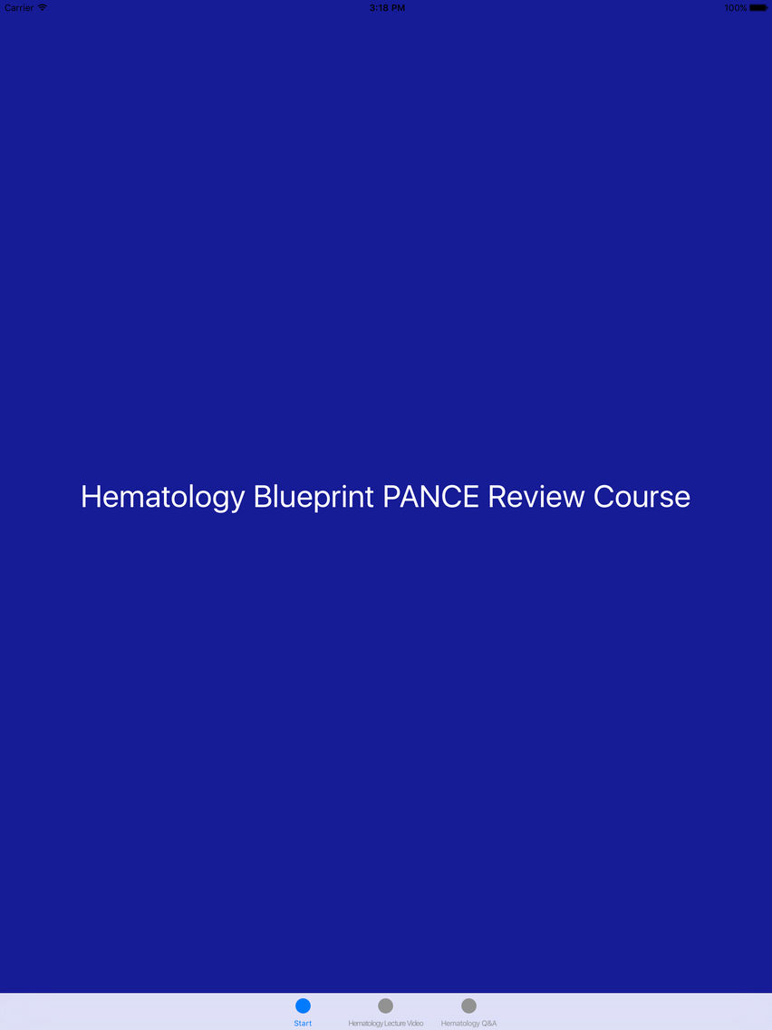 Hematology Blueprint PANCE PANRE Review Course for iOS (iPhone/iPad Hematology Blueprint PANCE PANRE Review Course for iOS (iPhone/iPad