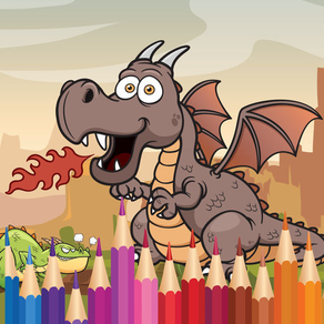 Cartoon Dragons Coloring Book : Color pages for me