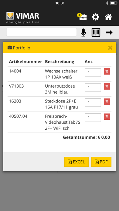 Vimar Produkte Plakat