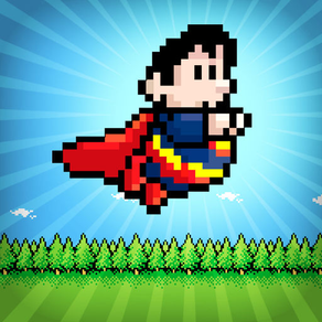 A Retro Super-Hero Power Jump FREE - The Fun 8-Bit Man Race Challenge