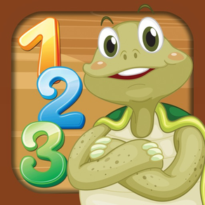 Tartaruga matemática para crianças - crianças aprendem números, adição e subtração
