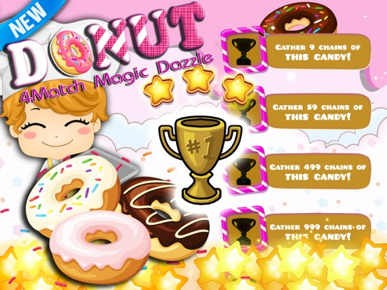 donut match - dazzle cookie crush donut puzzle . poster