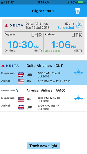 실시간 비행 상태 - Flight Tracker App