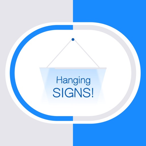 Hang a Sign! (Light Gray/Bright Blue)
