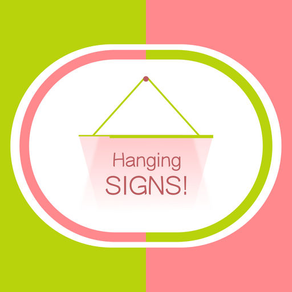 Hang a Sign! (Yellow Green/Salmon)