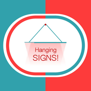 Hang a Sign! (Turquoise/Brick Red)