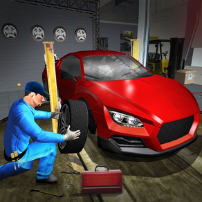 Sports Car Race Pit Stop: Auto Mechanic