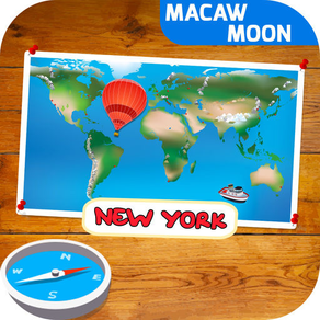 Puzzle! World: Learning city with flashcards - Macaw Moon