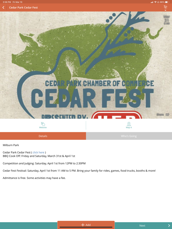 Visit Cedar Park poster