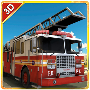 Fuego simulador de camión de rescate - coche camión de bomberos y extinguir el fuego