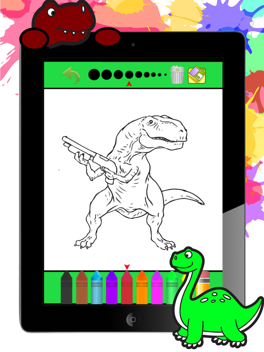 Dinosaur Coloring Pages Kids Game for iOS (iPhone/iPad) - Free Download ...