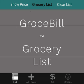 GroceBill - Grocery List App