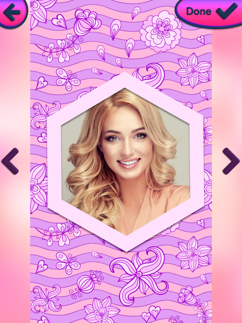 Cute Pink Photo Frames for Girls – Picture Editor poster