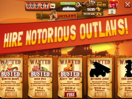 Wild West: Idle Tycoon Clicker poster