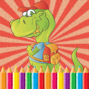 Little Dinosaur Coloring Pages Kids Painting Game