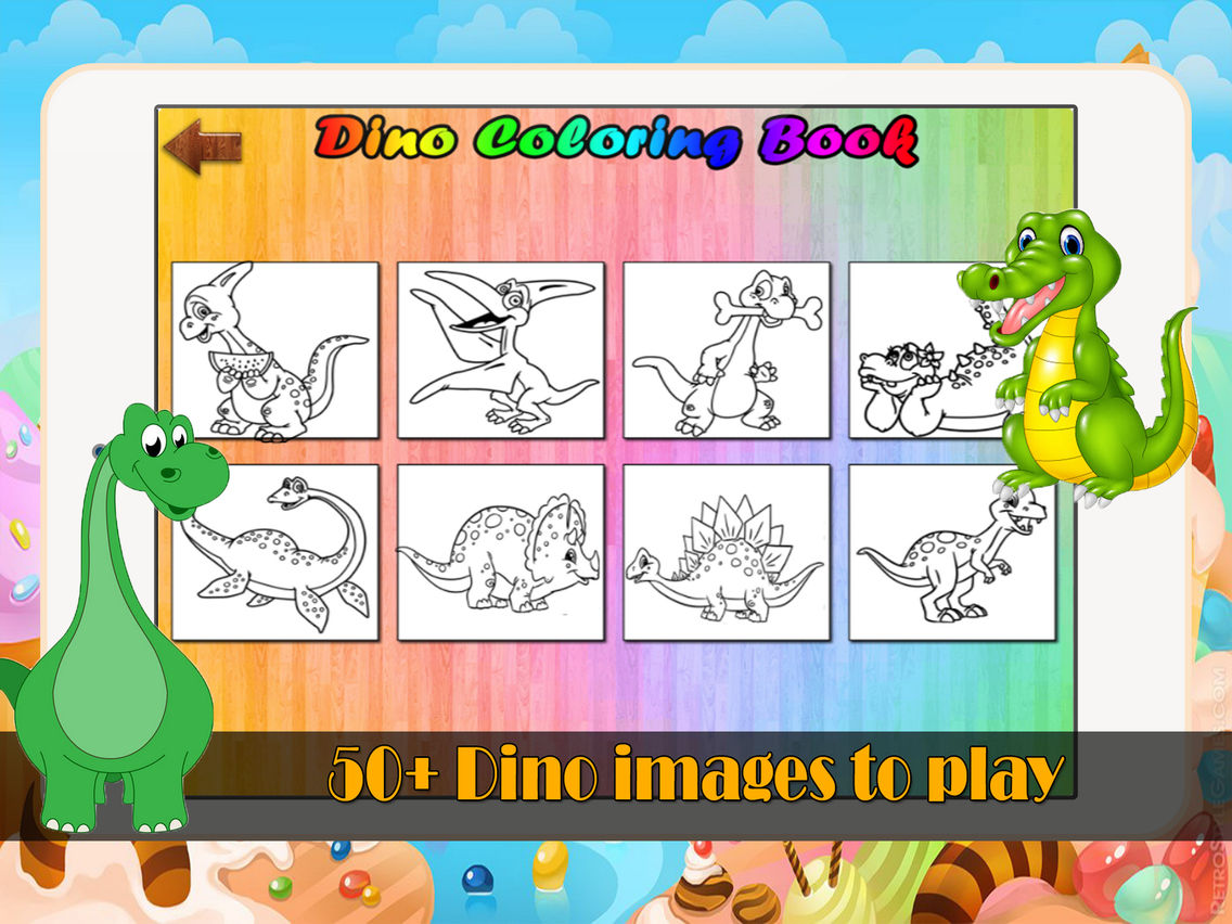 Little Dinosaur Coloring Pages Kids Painting Game poster