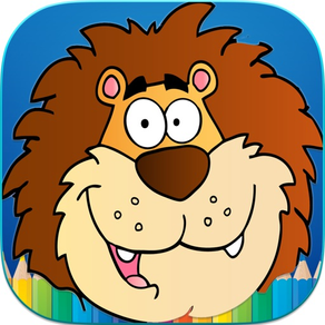 Jungle Animals Coloring Book - Finger Paint Book