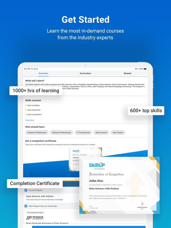Simplilearn: Online Learning poster