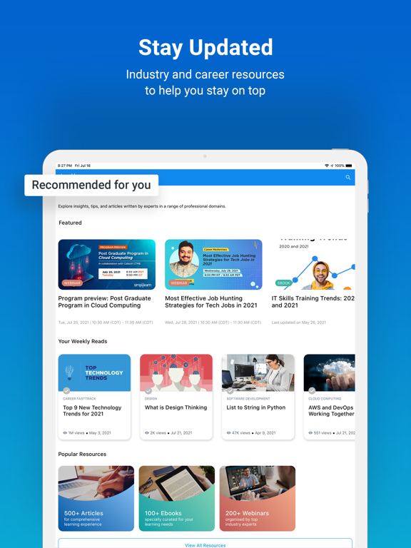 Simplilearn: Online Learning poster