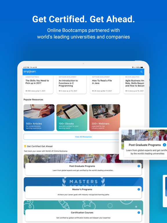 Simplilearn: Online Learning poster