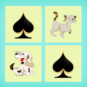 インクルード ベスト 写真 メモリ マッチング カード ゲーム ネコ ＆ 犬 ために 子供たち そして 幼児 パズル 論理 フリー