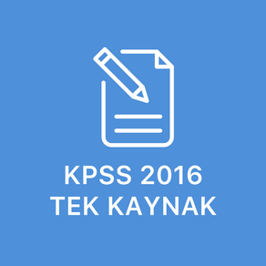 KPSS 2016 Tek Kaynak