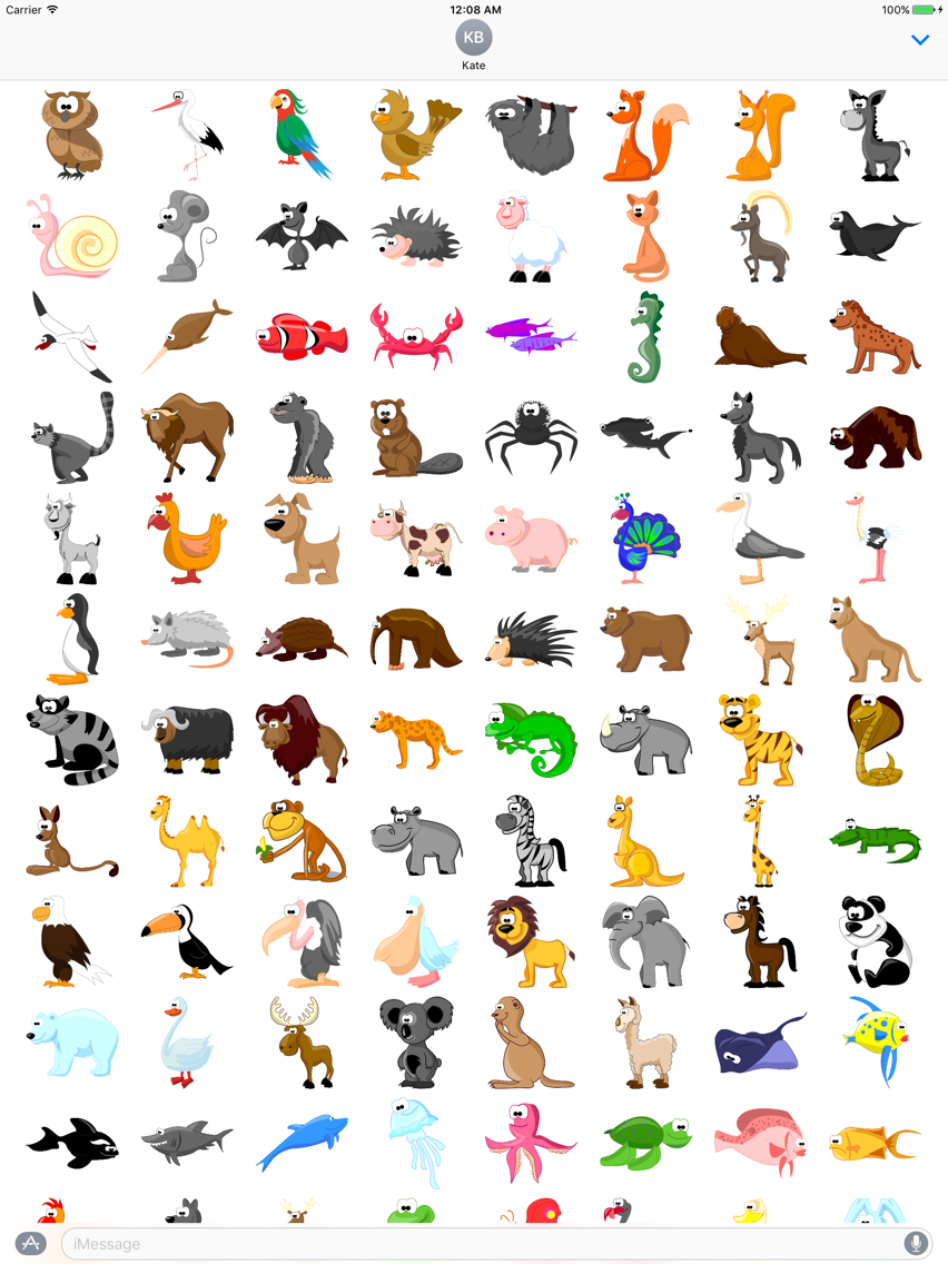 Big Set Cute Animals Sticker for iMessage 3 für iOS (iPhone/iPad