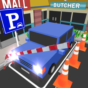 Parking Del Coche De Dibujos Animados 3D