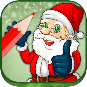 Santa Claus coloring pages xmas - Drawings to colour on christmas for kids 2 - 8 years old