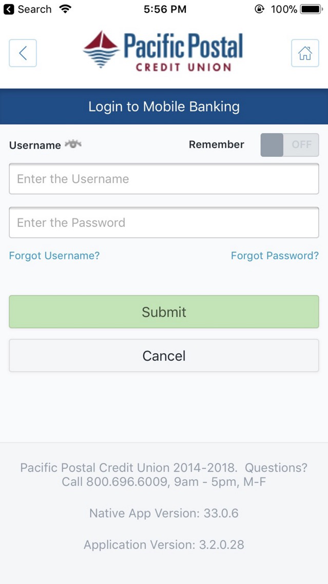 Pacific Postal CU Mobile for iOS (iPhone) Free Download at AppPure