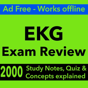 EKG Exam Review : 2000 Terms & Quizzes