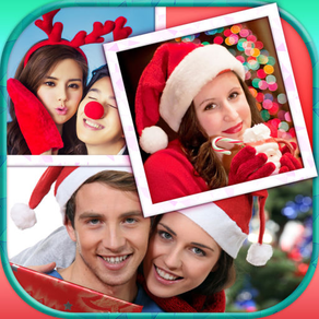 Christmas Photo Collage: Winter Holiday Pic Frames