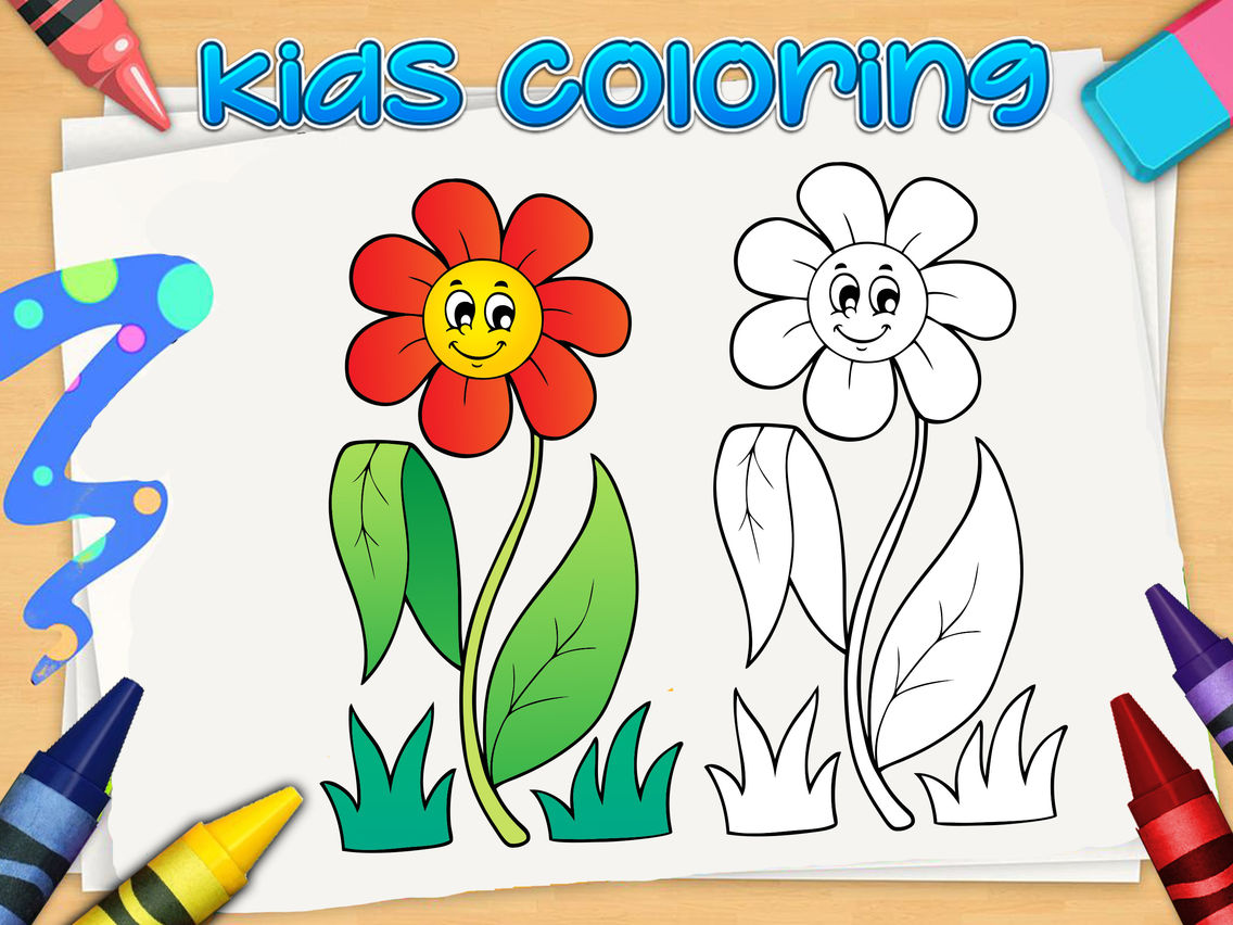 Kids Coloring Book! Draw, Color & Paint Sparkles for iOS (iPhone/iPad