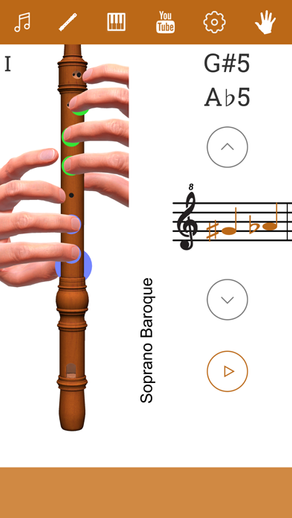 3D Recorder Fingering Chart