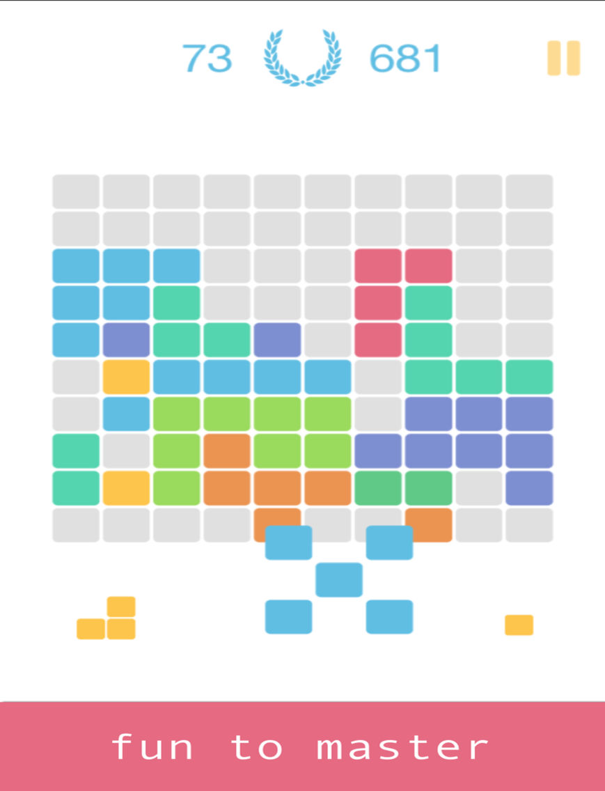 5x Qube : addictive puzzle grid fill poster