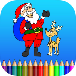 Libro para colorear Papá Noel - Feliz Navidad
