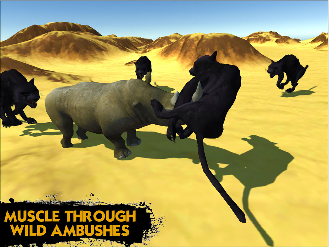 Deadly Desert Rhino - Wild Animal Simulator poster