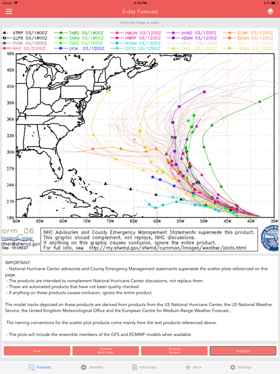 National Hurricane Center Data for iOS (iPhone/iPad/Apple Watch/iPod ...