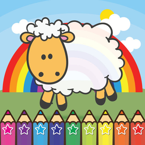 Sheep Farm Coloring Book for preschool